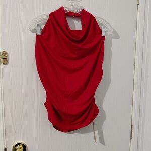 Reformation Enzo Knit Top Red - Size XL